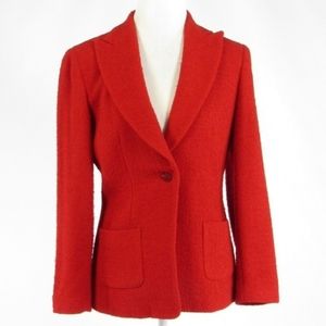 Talbots | Red Wool Blazer Jacket